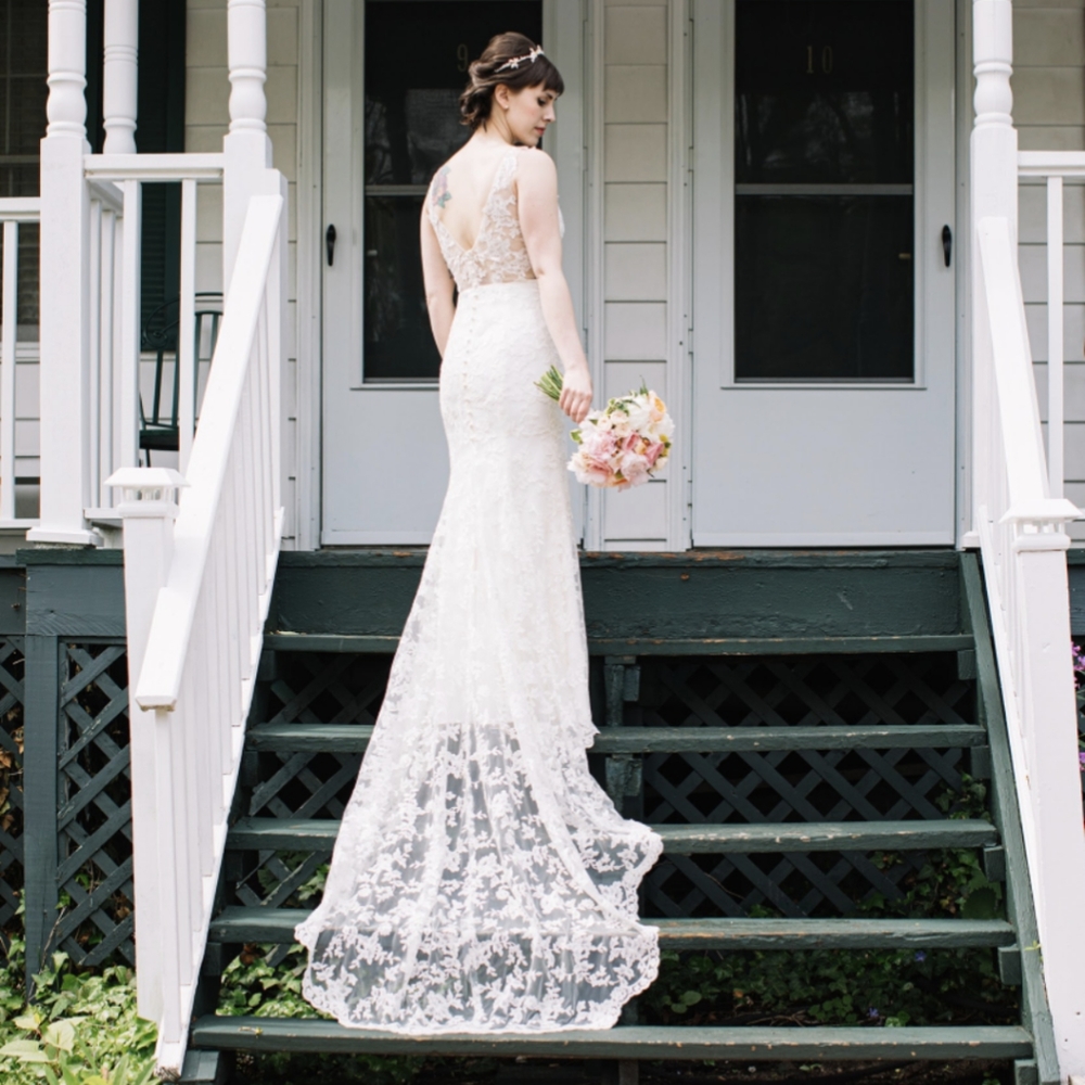 Rebecca Schoneveld Tristan Ivory Lace Wedding Gown